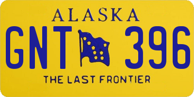 AK license plate GNT396