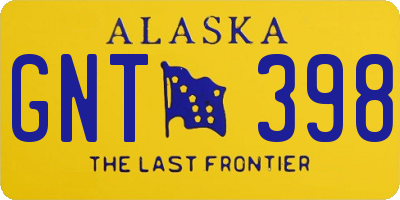 AK license plate GNT398