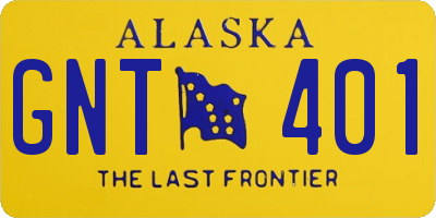 AK license plate GNT401
