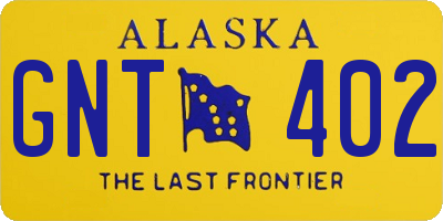 AK license plate GNT402