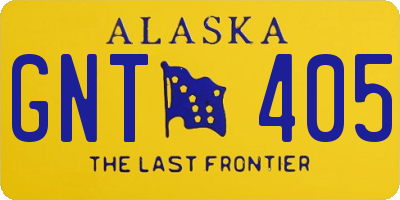 AK license plate GNT405