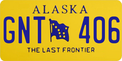 AK license plate GNT406