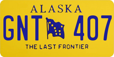AK license plate GNT407