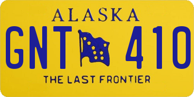 AK license plate GNT410