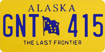 AK license plate GNT415