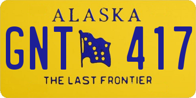 AK license plate GNT417