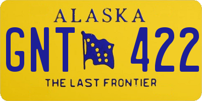 AK license plate GNT422