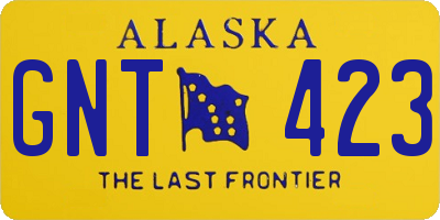AK license plate GNT423