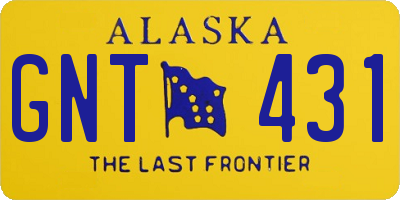 AK license plate GNT431
