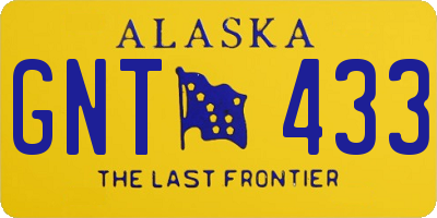 AK license plate GNT433