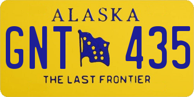 AK license plate GNT435