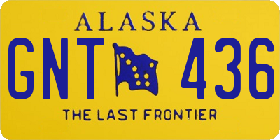 AK license plate GNT436