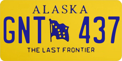 AK license plate GNT437