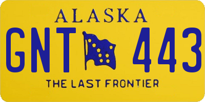 AK license plate GNT443