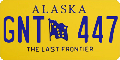 AK license plate GNT447