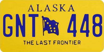 AK license plate GNT448