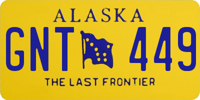 AK license plate GNT449