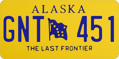 AK license plate GNT451