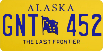 AK license plate GNT452