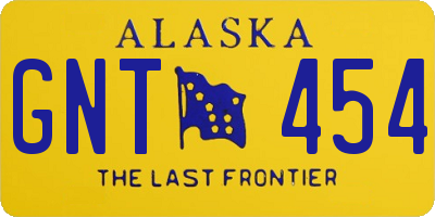 AK license plate GNT454