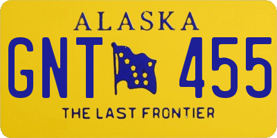 AK license plate GNT455