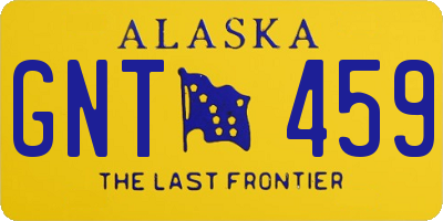 AK license plate GNT459