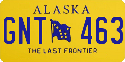 AK license plate GNT463
