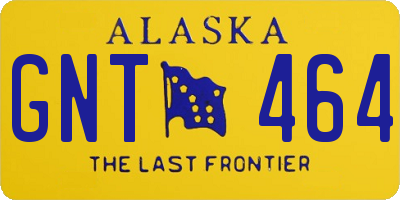 AK license plate GNT464