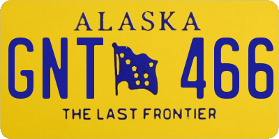 AK license plate GNT466