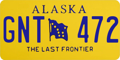 AK license plate GNT472