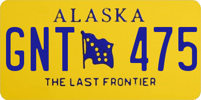 AK license plate GNT475
