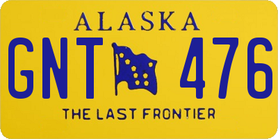 AK license plate GNT476