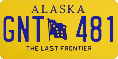 AK license plate GNT481