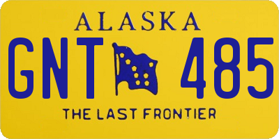 AK license plate GNT485