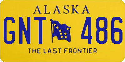 AK license plate GNT486