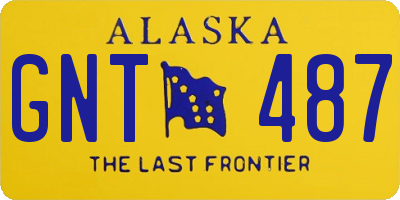 AK license plate GNT487