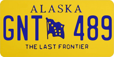 AK license plate GNT489