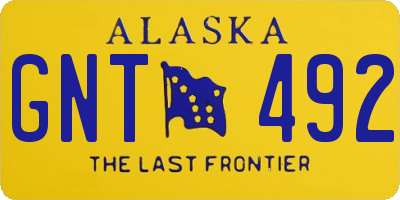 AK license plate GNT492