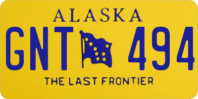 AK license plate GNT494