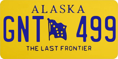 AK license plate GNT499