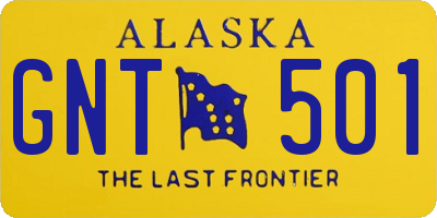 AK license plate GNT501