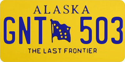 AK license plate GNT503