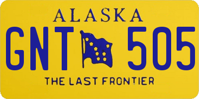 AK license plate GNT505