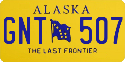 AK license plate GNT507