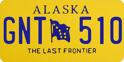 AK license plate GNT510