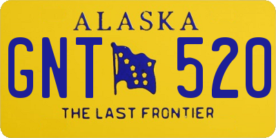 AK license plate GNT520