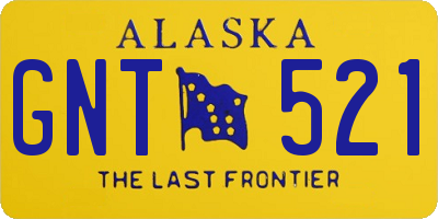 AK license plate GNT521
