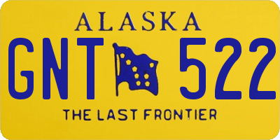 AK license plate GNT522