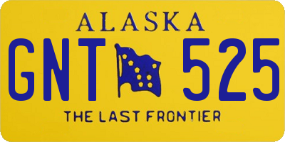 AK license plate GNT525