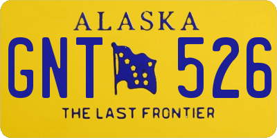 AK license plate GNT526